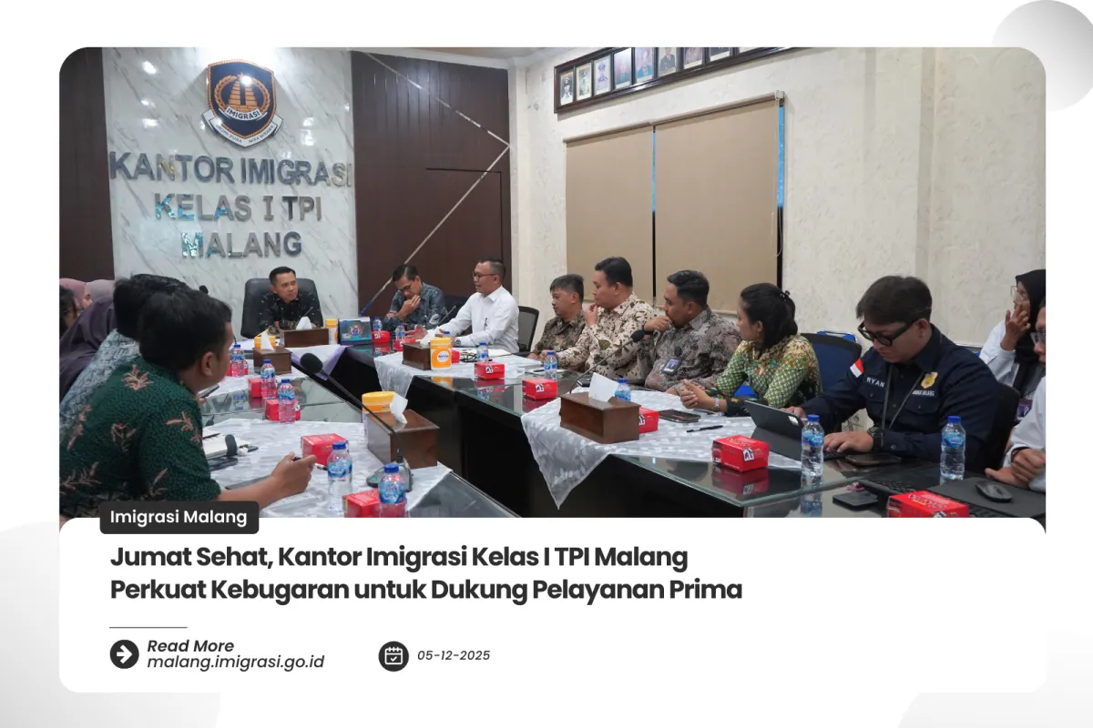 Kantor Imigrasi Malang Gelar Senam Pagi untuk Tingkatkan Kebugaran dan Semangat Kerja