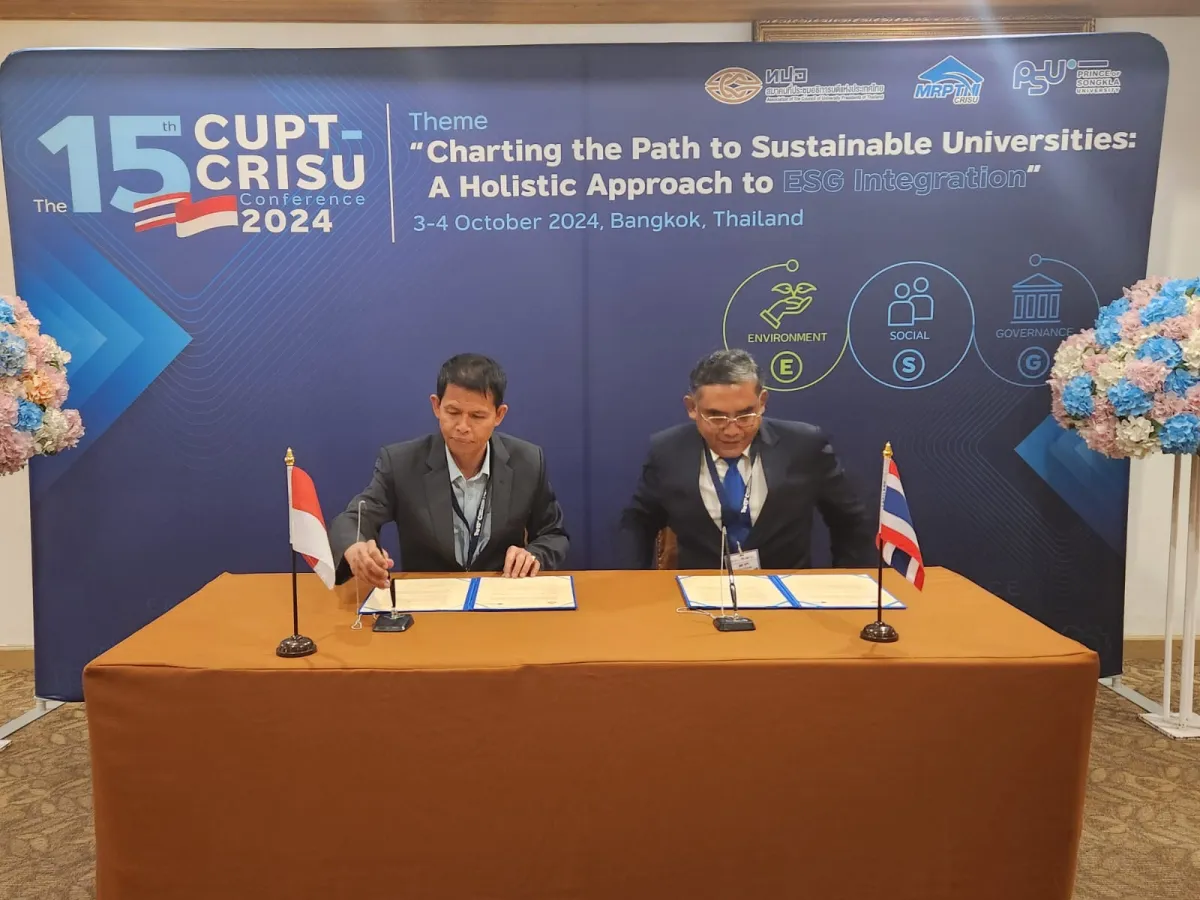 UTU dan PSU Thailand Tandatangani MoU untuk Kerjasama Riset dan Akademik