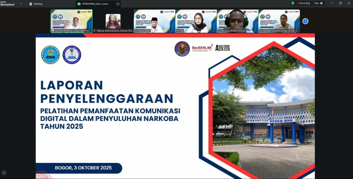 BNN Gelar Pelatihan Komunikasi Digital untuk Penyuluh Narkoba 2025