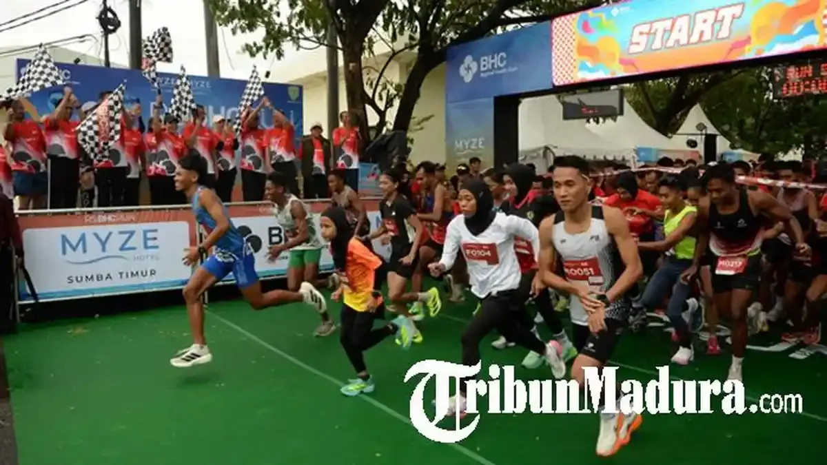 Ribuan Peserta Ramaikan RS BHC Run 2026 di Sumenep Meski Hujan