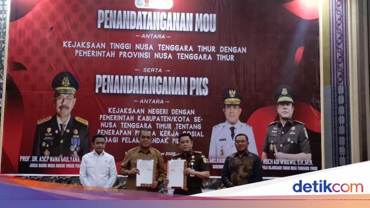 Pemprov NTT dan Kejati Tanda Tangani MoU Penerapan Pidana Kerja Sosial