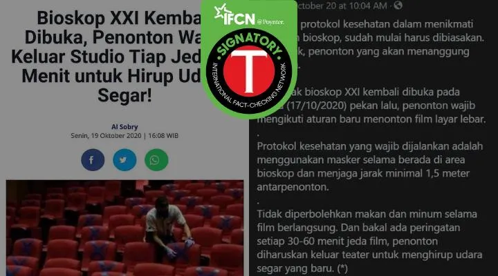 Klarifikasi Aturan Penonton Bioskop Selama Pandemi Covid-19