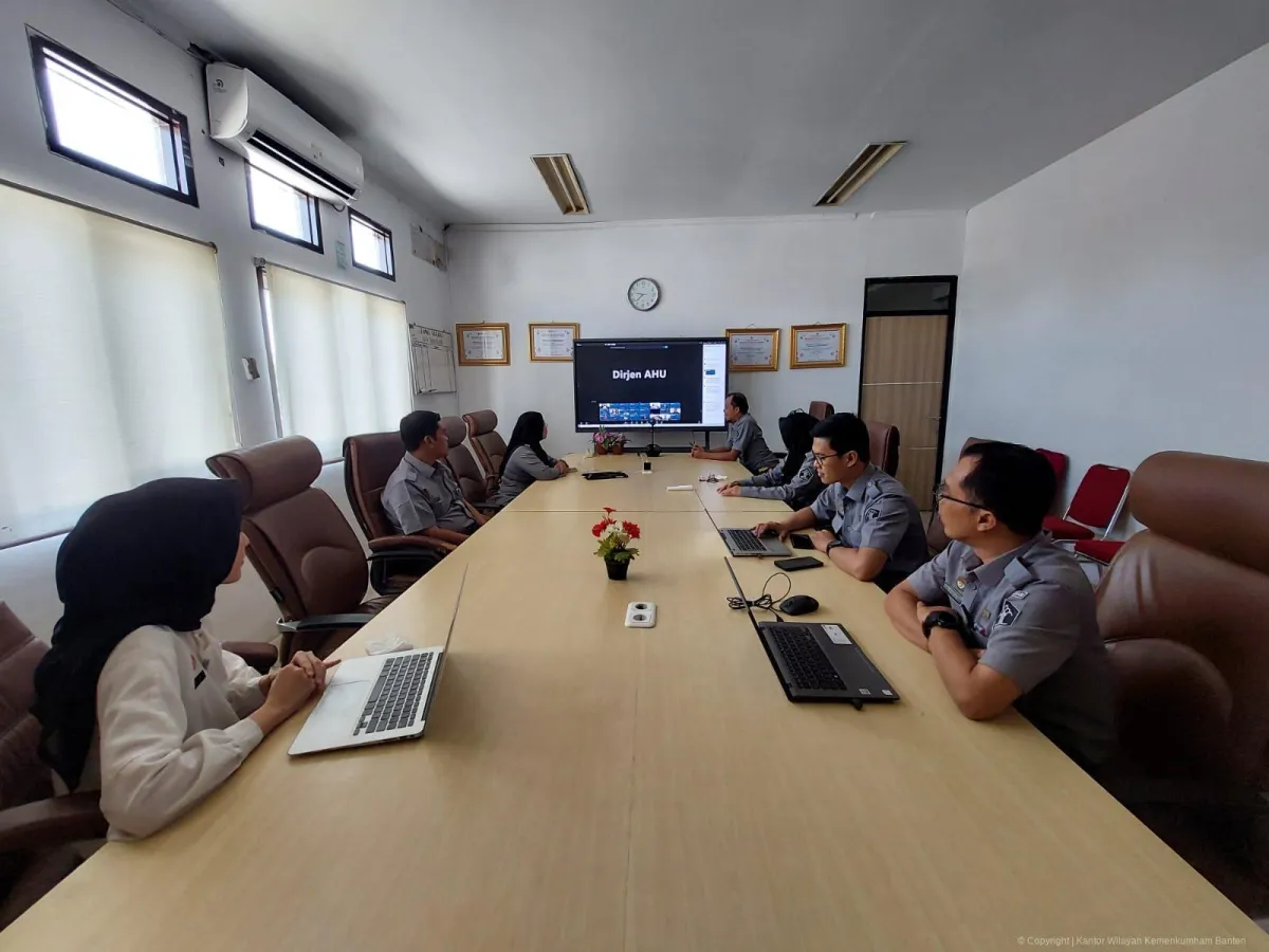 Kemenkum Banten Gelar Sosialisasi Peraturan Menteri Hukum 2025 Secara Virtual