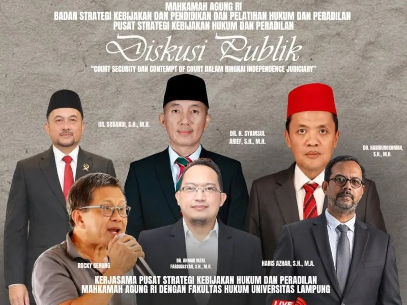 Diskusi Publik Pustrajak MA Bahas Keamanan Peradilan dan Kontempt of Court