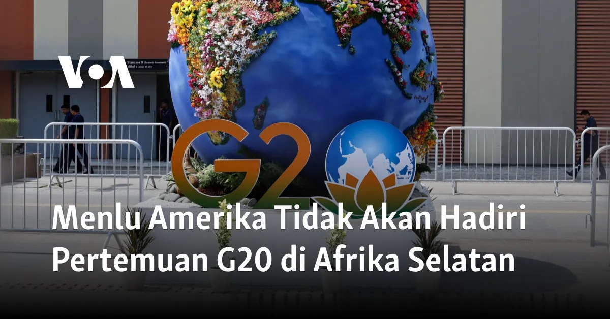 Menlu AS Marco Rubio Mundur dari Pertemuan G20 di Afrika Selatan