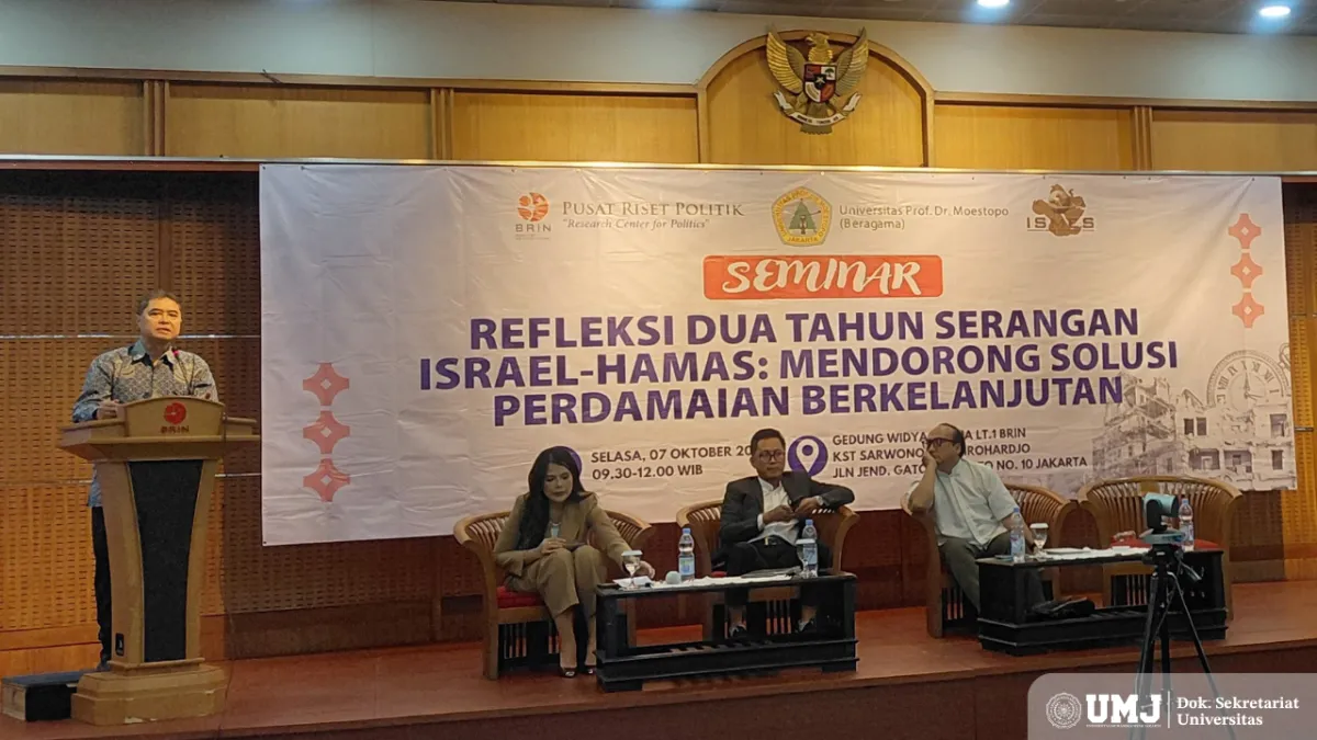 Dosen FISIP UMJ Bahas Respons Dunia Arab Terhadap Konflik Palestina-Israel di BRIN