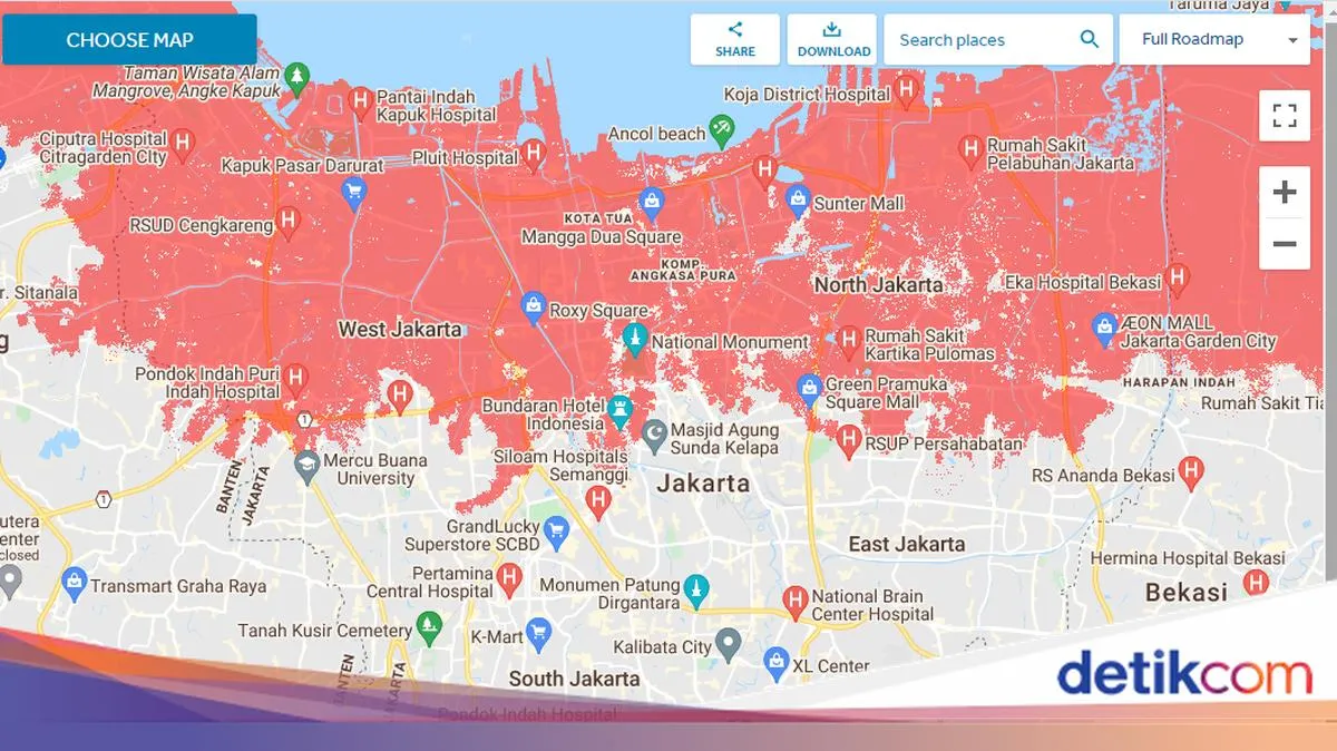 Proyeksi Jakarta Tenggelam pada Tahun 2030