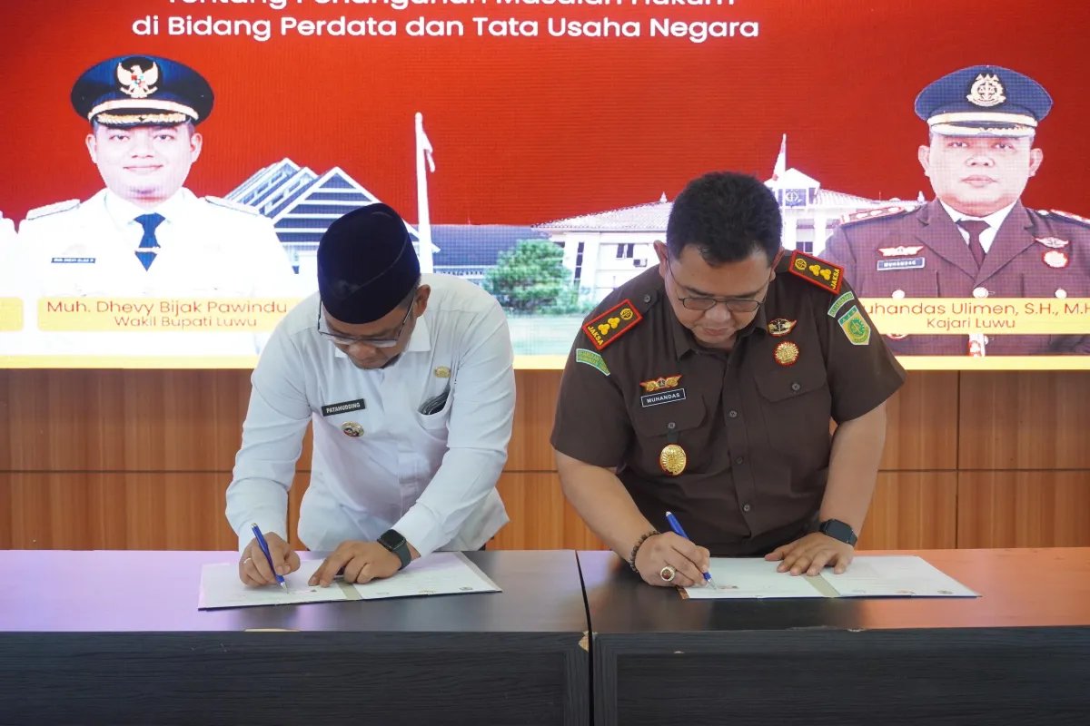 Pemkab Luwu dan Kejari Luwu Sepakati Kerja Sama Bidang Hukum