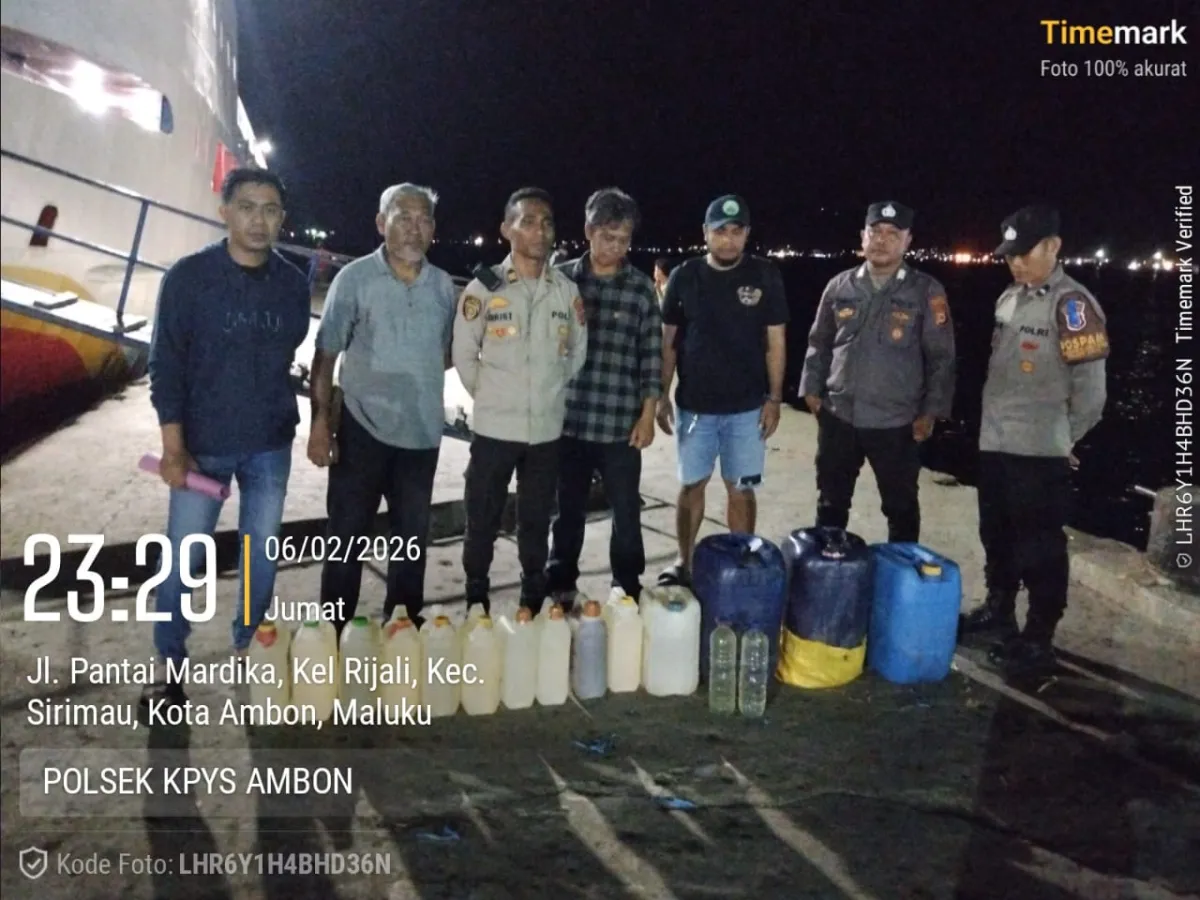 Polda Maluku Amankan 163 Liter Miras Ilegal dalam Kegiatan KRYD di Ambon