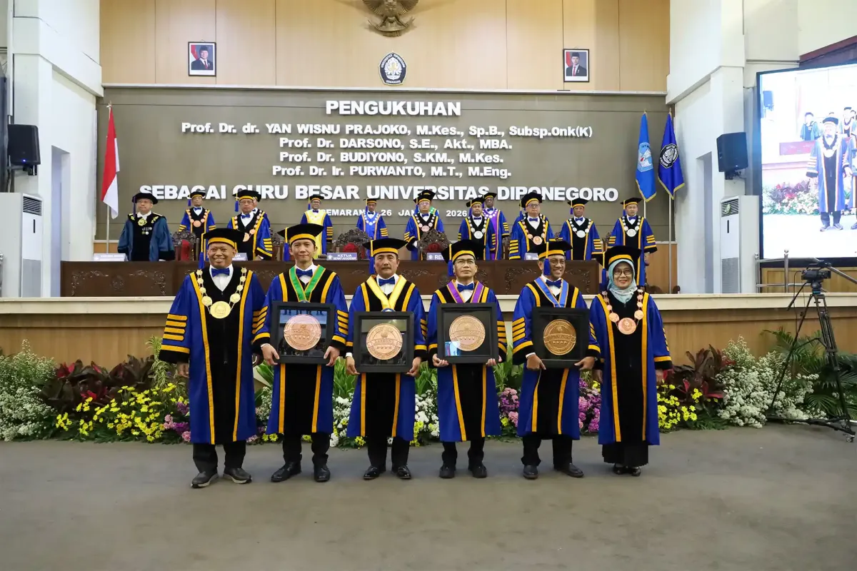 Empat Guru Besar UNDIP Diharapkan Dorong Inovasi di Berbagai Sektor