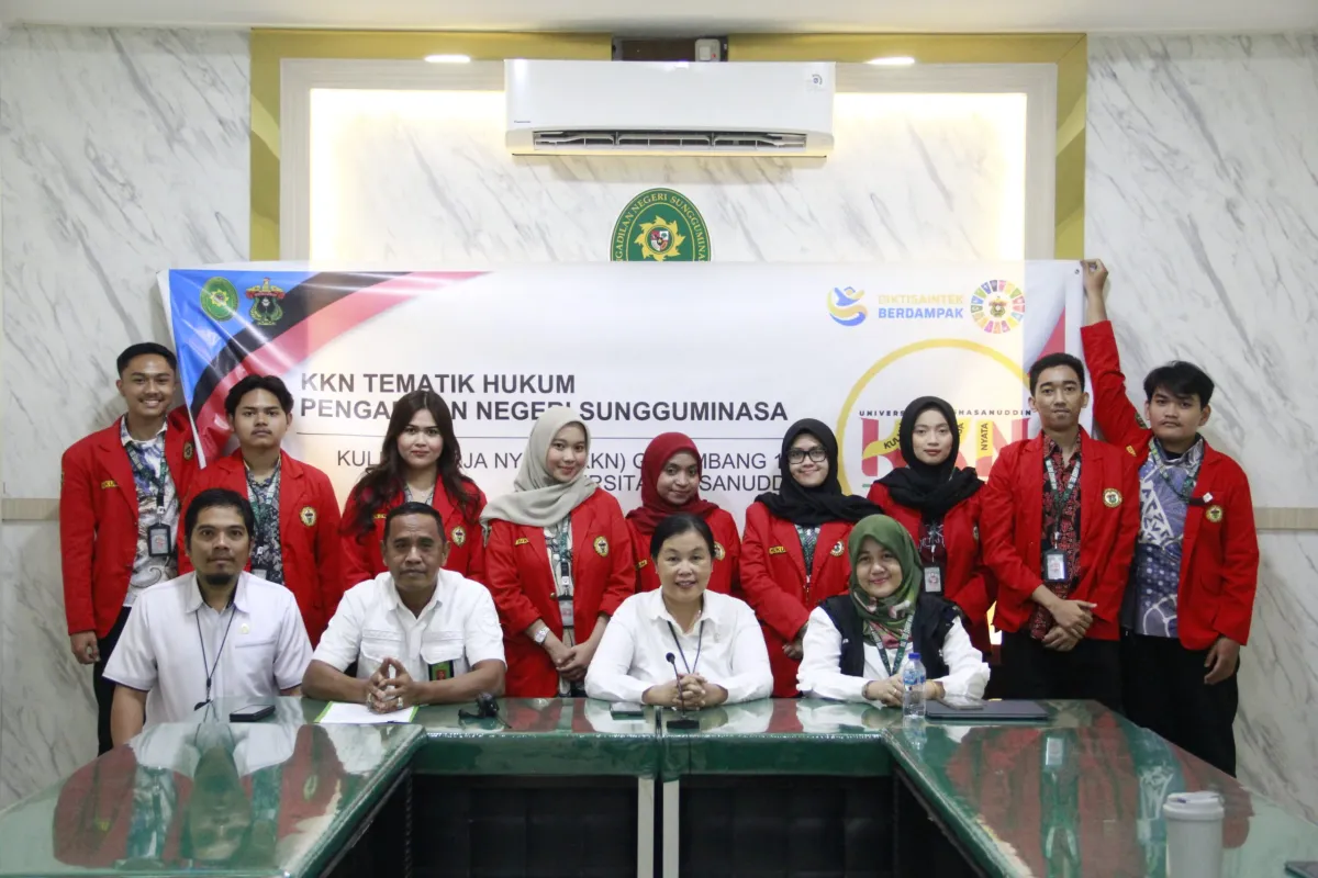 PN Sungguminasa Terima Mahasiswa KKN Hukum Unhas Gelombang 114, Tekankan Etika dan Disiplin