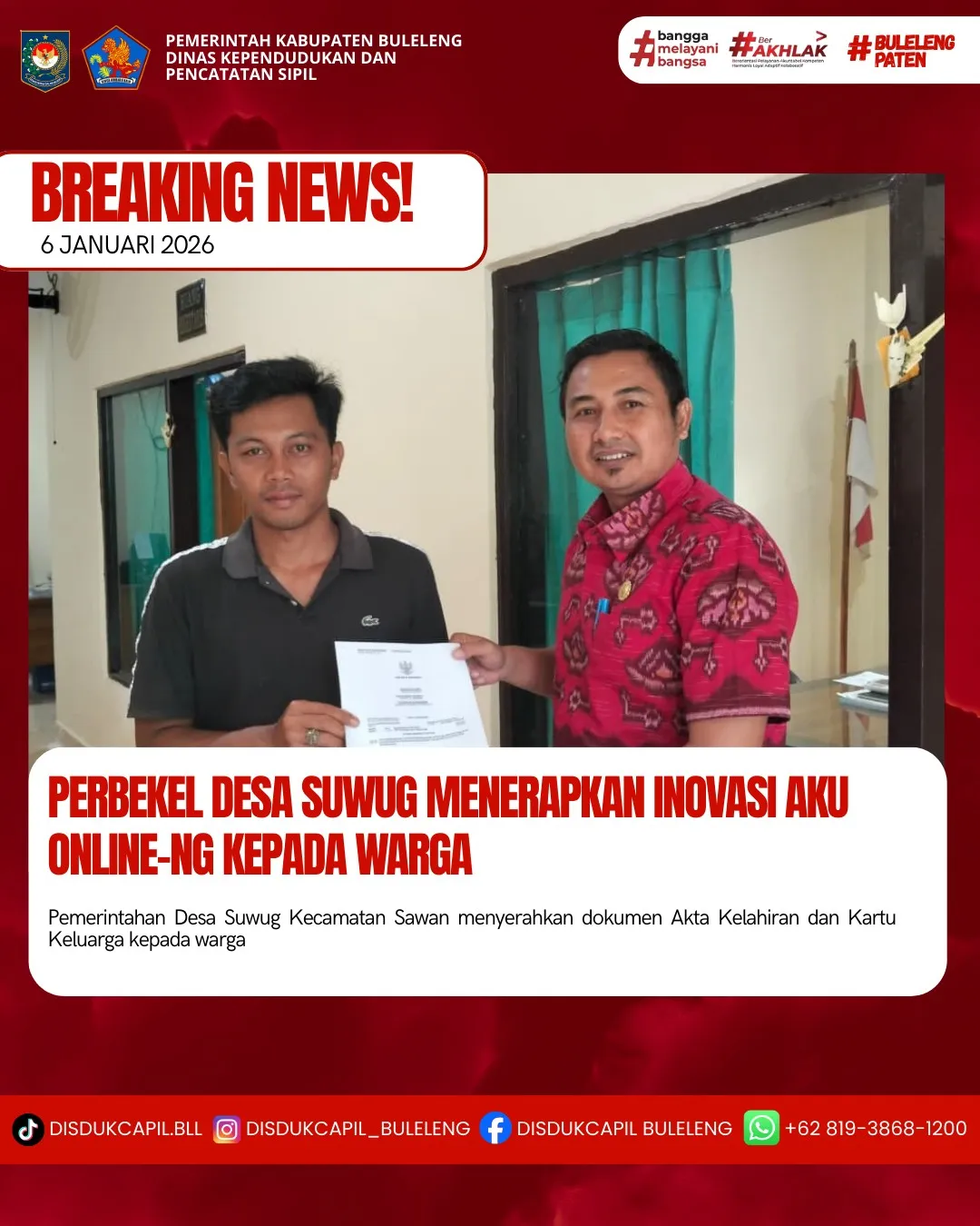 Desa Suwug Implementasikan Layanan Aku Online-NG untuk Permudah Pengurusan Dokumen Kependudukan