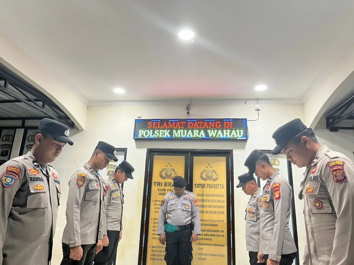 Serah Terima Tugas Jaga Polsek Muara Wahau Berjalan Lancar