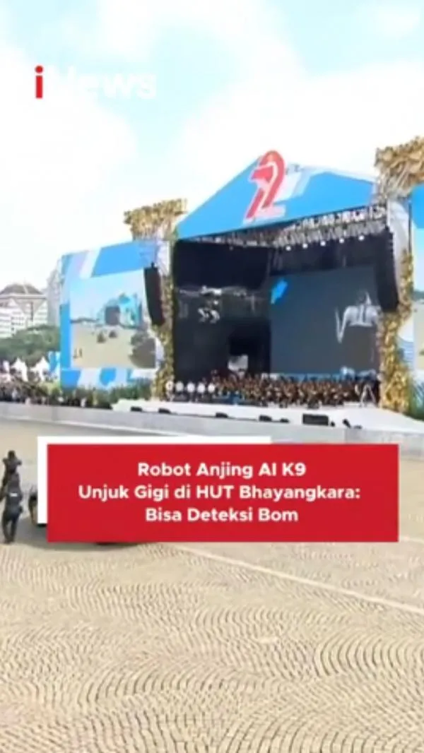 Inovasi Robot Anjing AI K9 Diperkenalkan di HUT Bhayangkara 2025