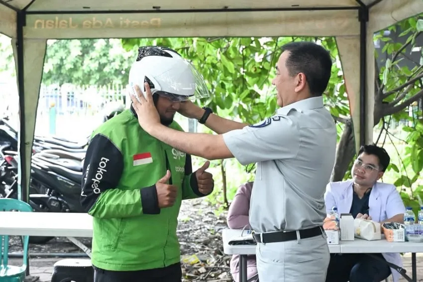 Jasa Raharja Perkuat Sinergi dengan Komunitas Ojol di Jakarta Barat