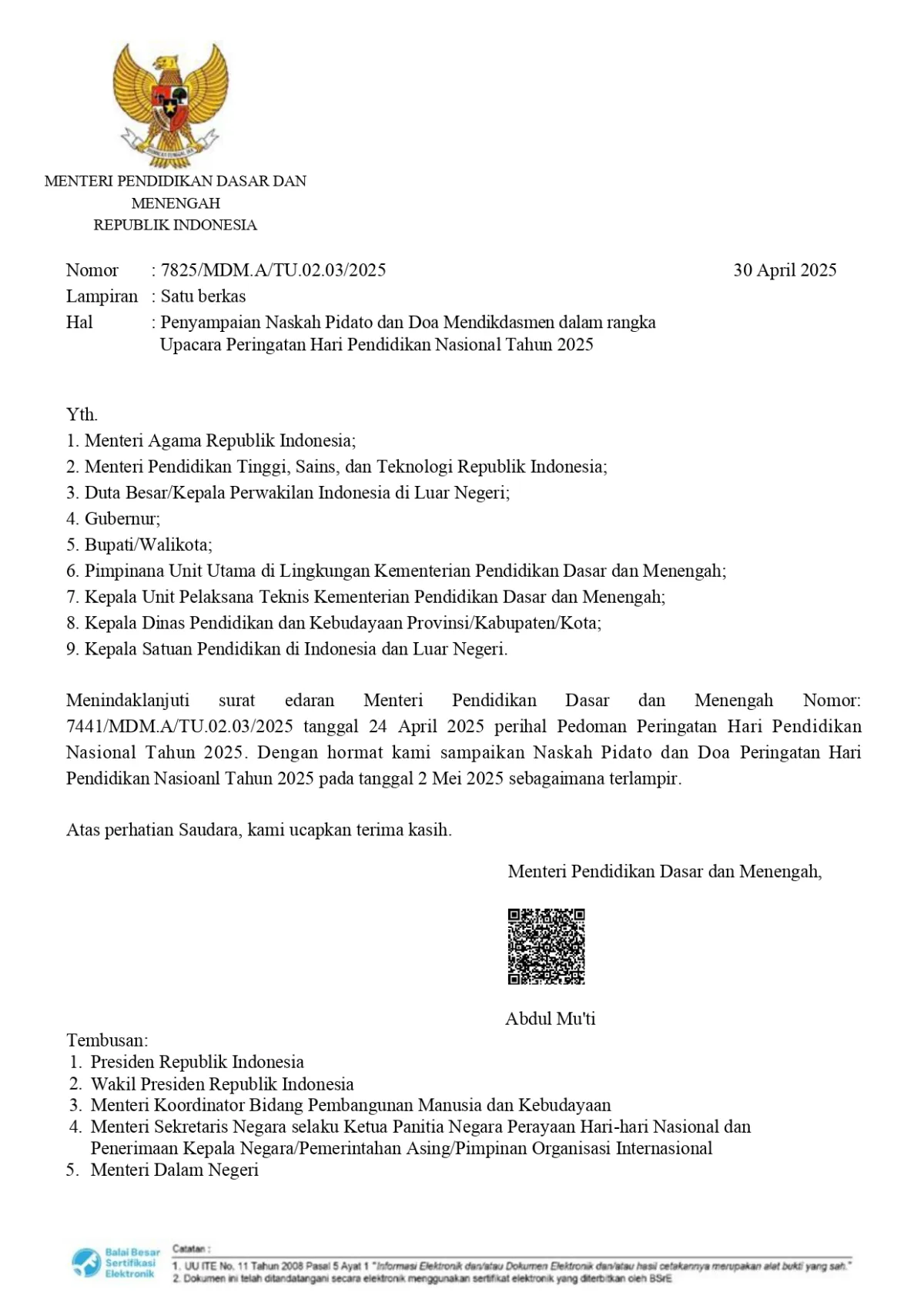 Naskah Pidato dan Doa untuk Hari Pendidikan Nasional 2025