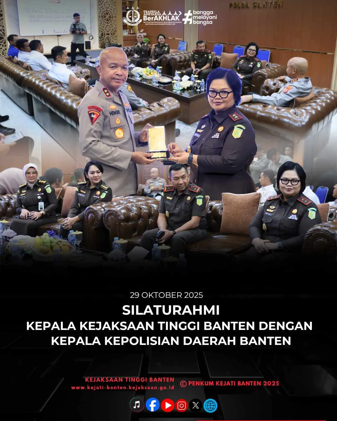 Kejaksaan Tinggi Banten dan Polda Banten Perkuat Koordinasi Melalui Silaturahmi