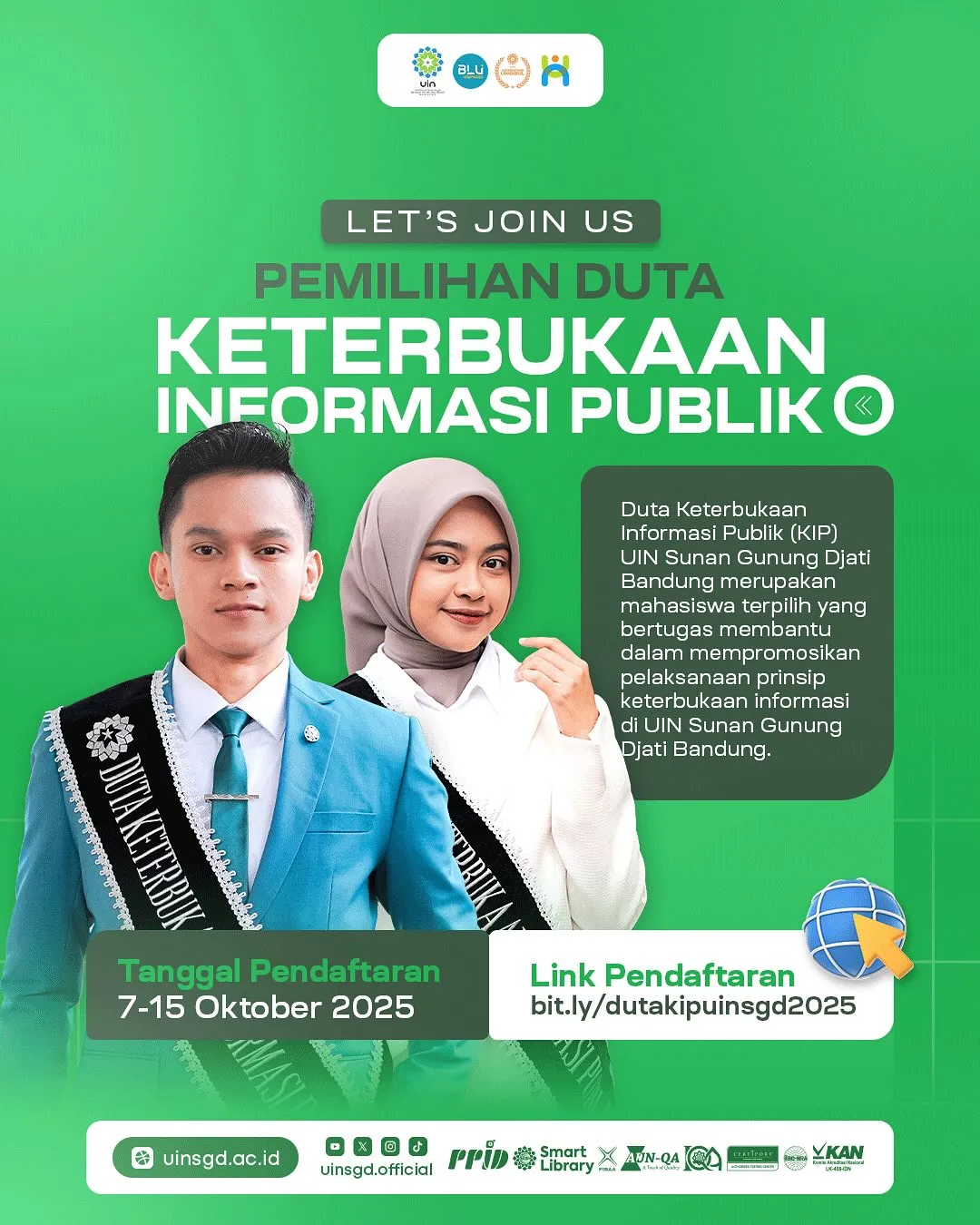 Pemilihan Duta Keterbukaan Informasi Publik UIN Bandung 2025 Dibuka