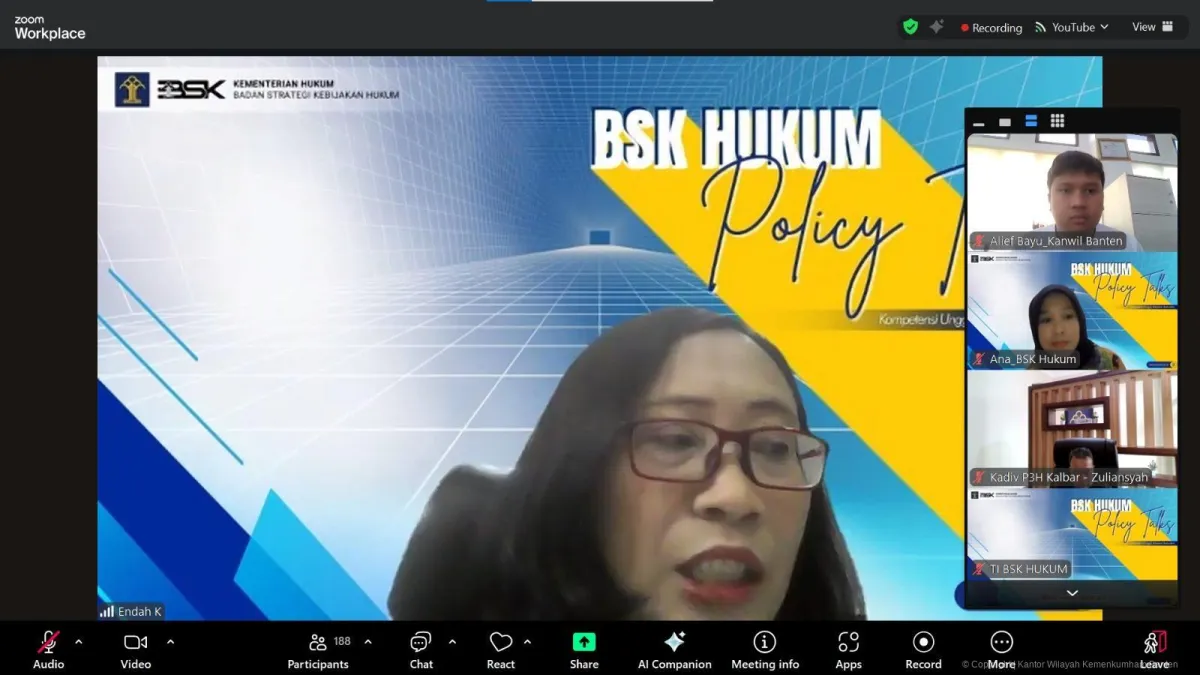 Kemenkum Banten Tingkatkan Kompetensi Analis Kebijakan Melalui BSK Hukum Policy Talks
