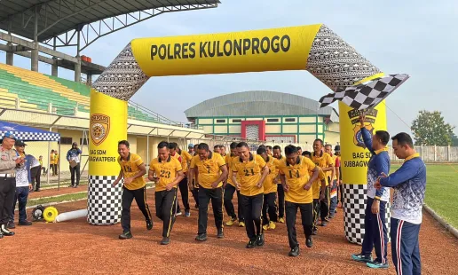 Polres Kulon Progo Adakan Ujian Kesamaptaan Jasmani untuk Pastikan Kebugaran Personel