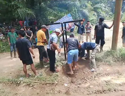 Warga Portal Jalur Utama Tuntut Penyelesaian Konflik Perkebunan PT. RAA