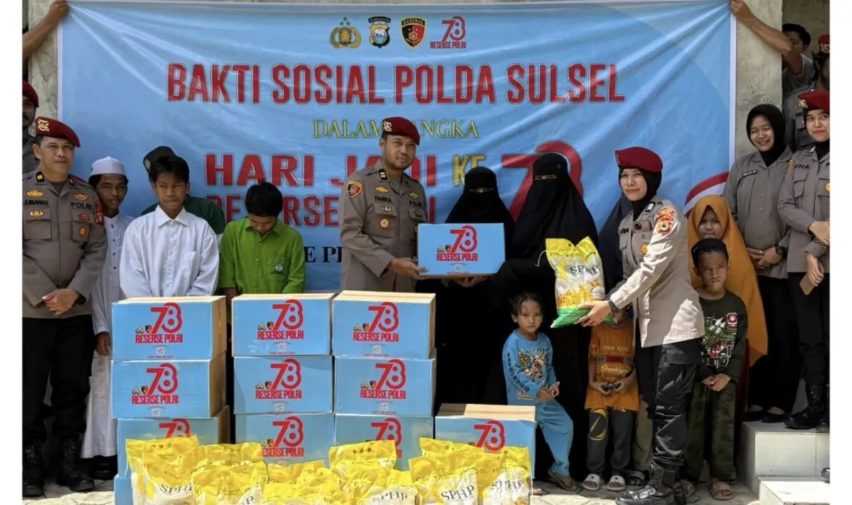 Satuan Reskrim Polres Wajo Gelar Bakti Sosial dalam Rangka HUT ke-78