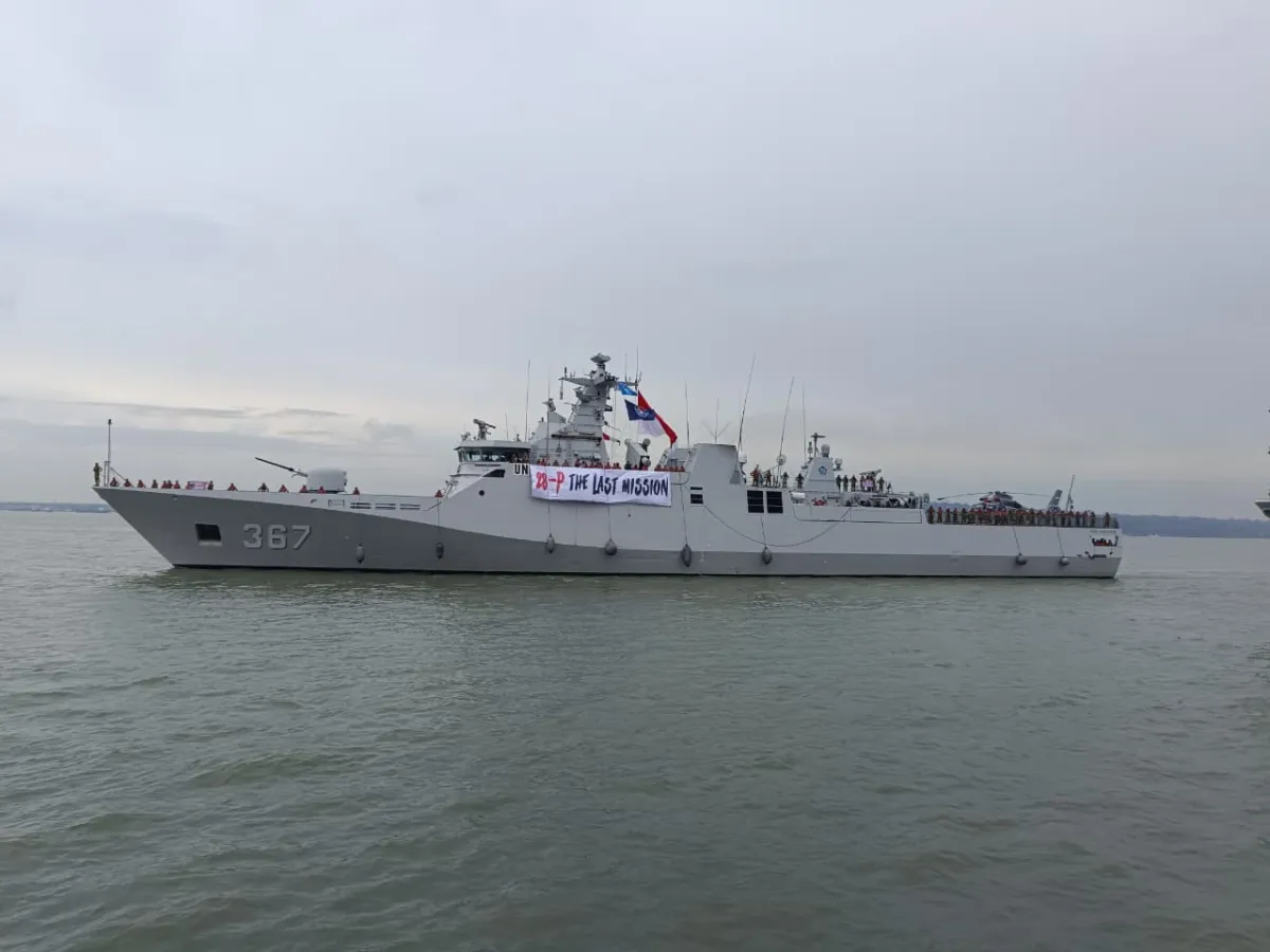 KRI SIM-367 Kembali ke Surabaya Usai Misi Perdamaian di Lebanon