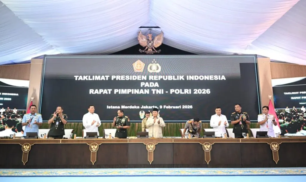 Menhan Hadiri Rapim TNI-Polri 2026, Presiden Apresiasi Dedikasi Anggota