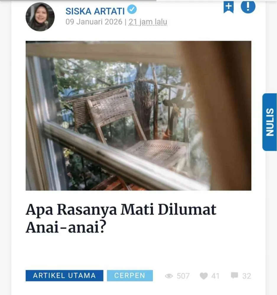 Pengalaman Menulis Cerpen Pertama dan Jejak Karya di Kompasiana