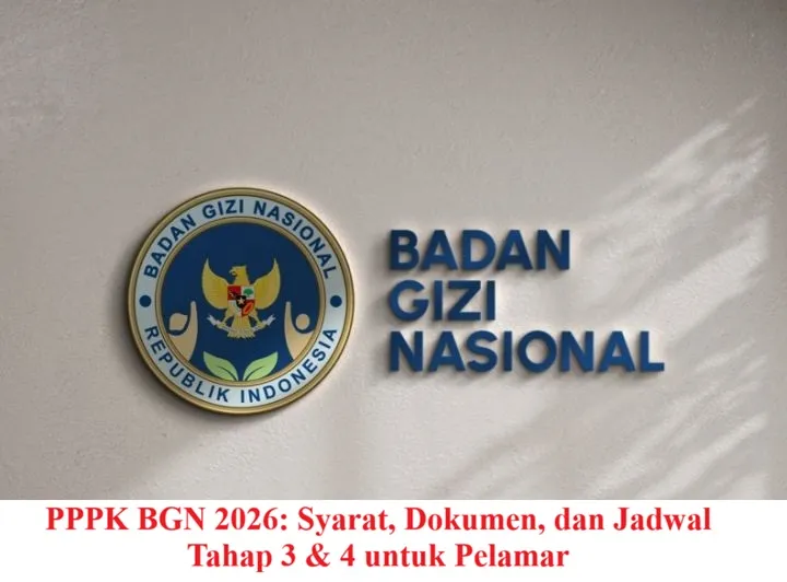 Pendaftaran PPPK BGN 2026 Tahap 3 & 4 Dibuka untuk Semua Pelamar