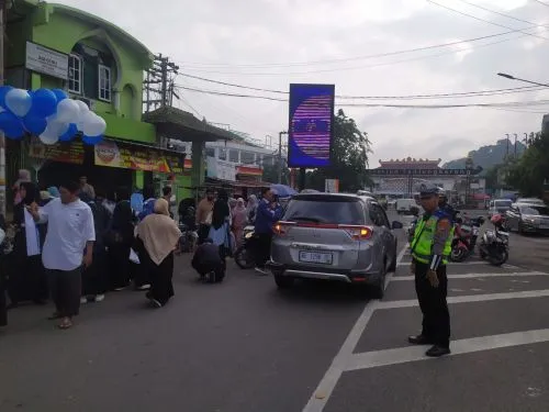 Pawai Pelajar Sambut Ramadhan di Bandar Lampung Dikawal Polisi