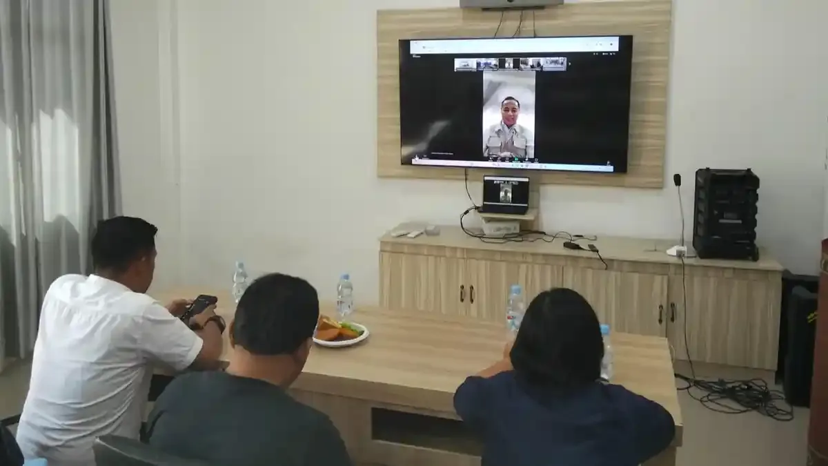 Polres Sibolga Gelar Rapat Koordinasi Pengawasan Pangan Strategis melalui Zoom