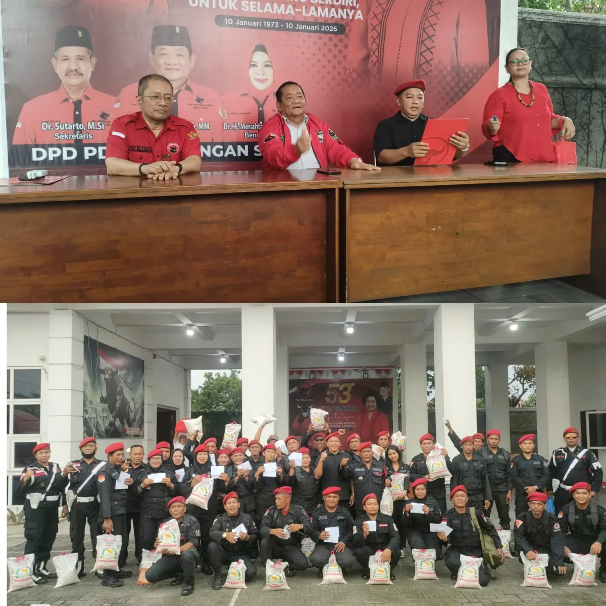 DPD PDI Perjuangan Sumatera Utara Bagikan Bingkisan Idul Fitri kepada Satgas