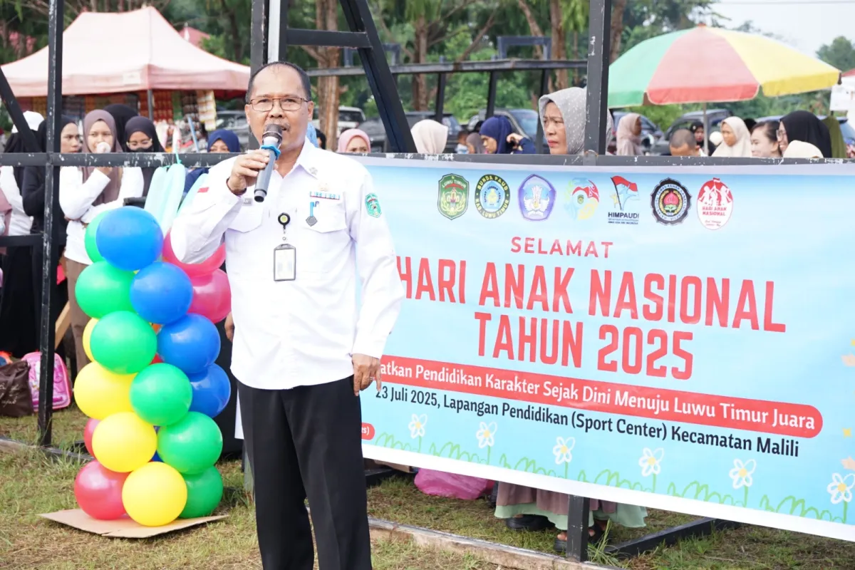 Perayaan Hari Anak Nasional di Luwu Timur: Senam Pagi Ceria Ramai Diikuti Anak-anak