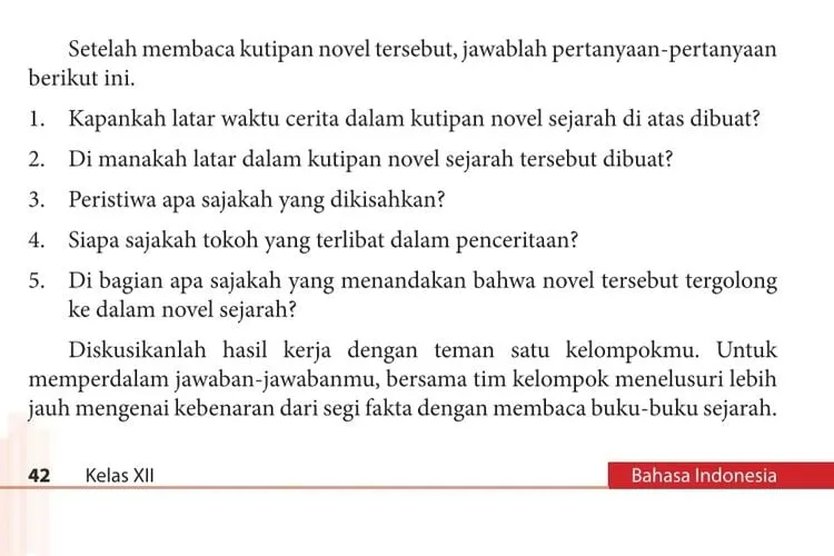 Pemahaman Novel Sejarah dalam Kurikulum Bahasa Indonesia Kelas 12: Gajah Mada Bergelut dalam Takhta dan Angkara