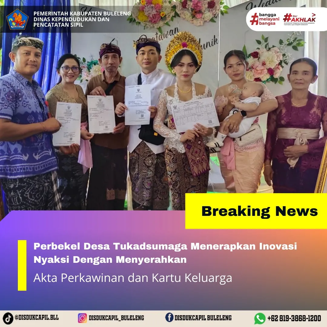 Inovasi NYAKSI Permudah Warga Desa Tukadsumaga Dapatkan Dokumen Perkawinan