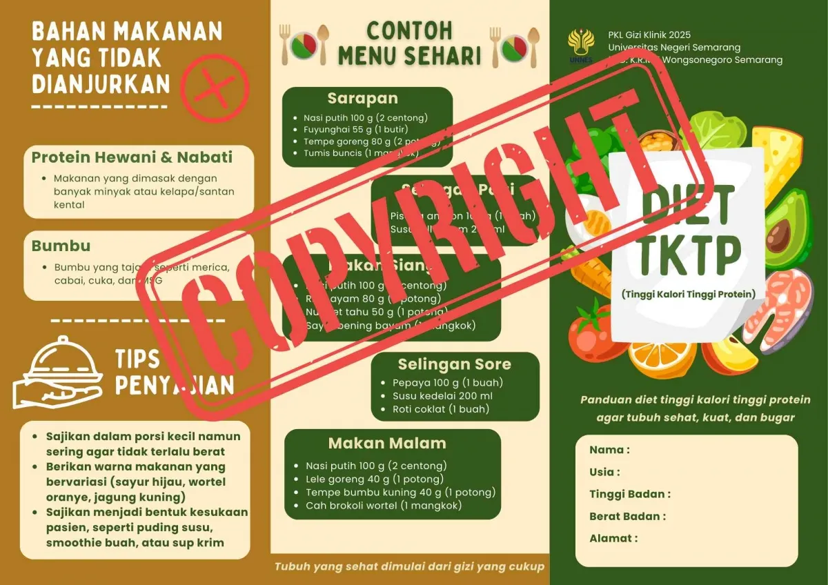 Mahasiswa Gizi UNNES Edukasi Diet TKTP untuk Pemulihan Kesehatan Pasien