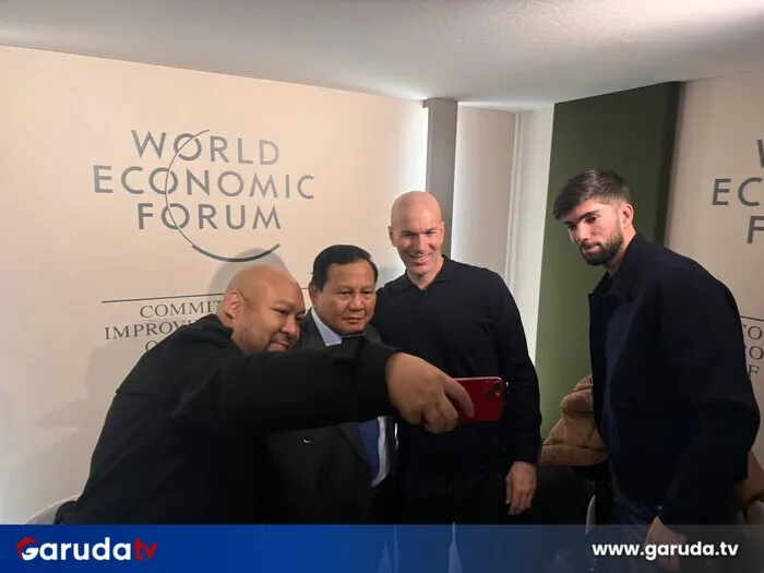 Presiden Prabowo Temui Zinedine Zidane di WEF 2026