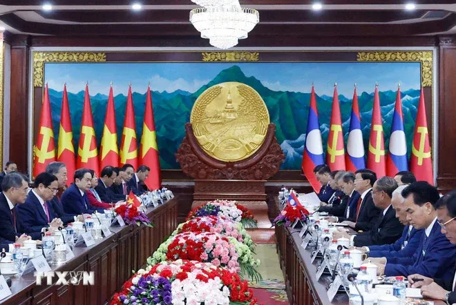 Kunjungan Sekretaris Jenderal To Lam Perkuat Hubungan Vietnam-Laos-Kamboja