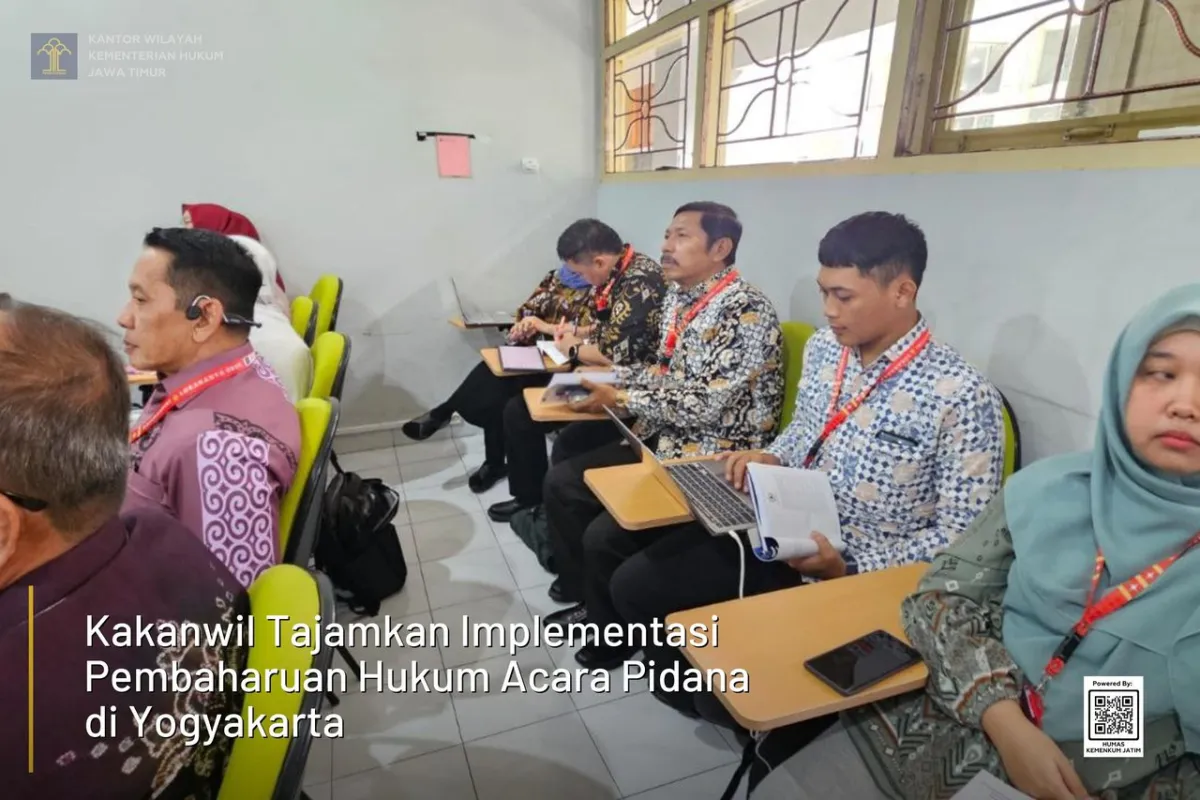 Kakanwil Kemenkum Jatim Bahas Pembaharuan Hukum Acara Pidana di Yogyakarta
