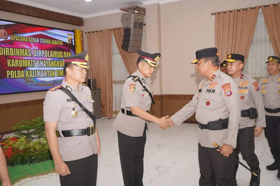 Rotasi Tiga Pejabat Utama Polda Kaltim Resmi Dimulai