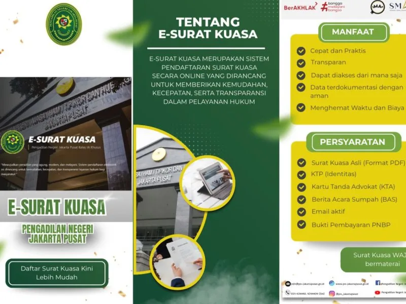 Inovasi e-Surat Kuasa Mempermudah Pelayanan Hukum di PN Jakarta Pusat