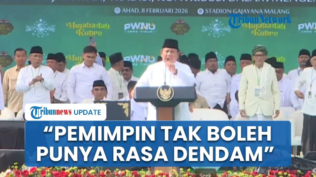 Prabowo Ajak Pemimpin Tanpa Dendam untuk Jaga Persatuan Demi Perdamaian