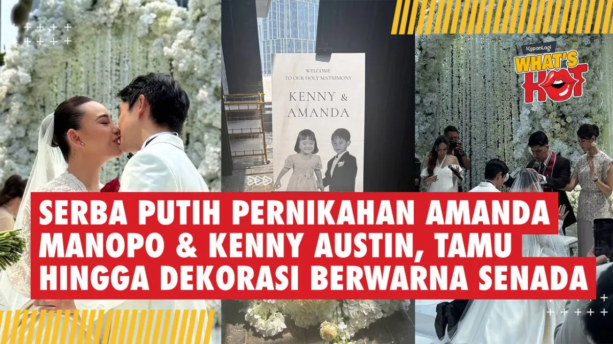 Pernikahan Amanda Manopo dan Kenny Austin: Suasana Serba Putih yang Anggun