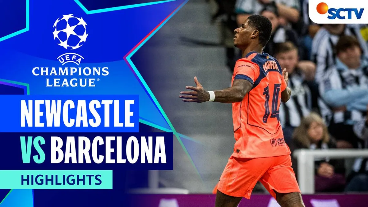 Cuplikan Pertandingan Newcastle vs Barcelona di Liga Champions 2025/26