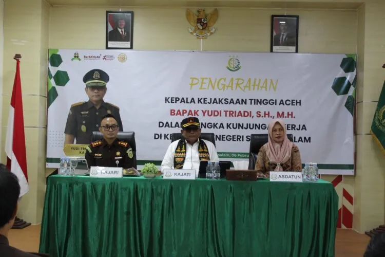 Kunjungan Kajati Aceh Perkuat Penegakan Hukum di Subulussalam