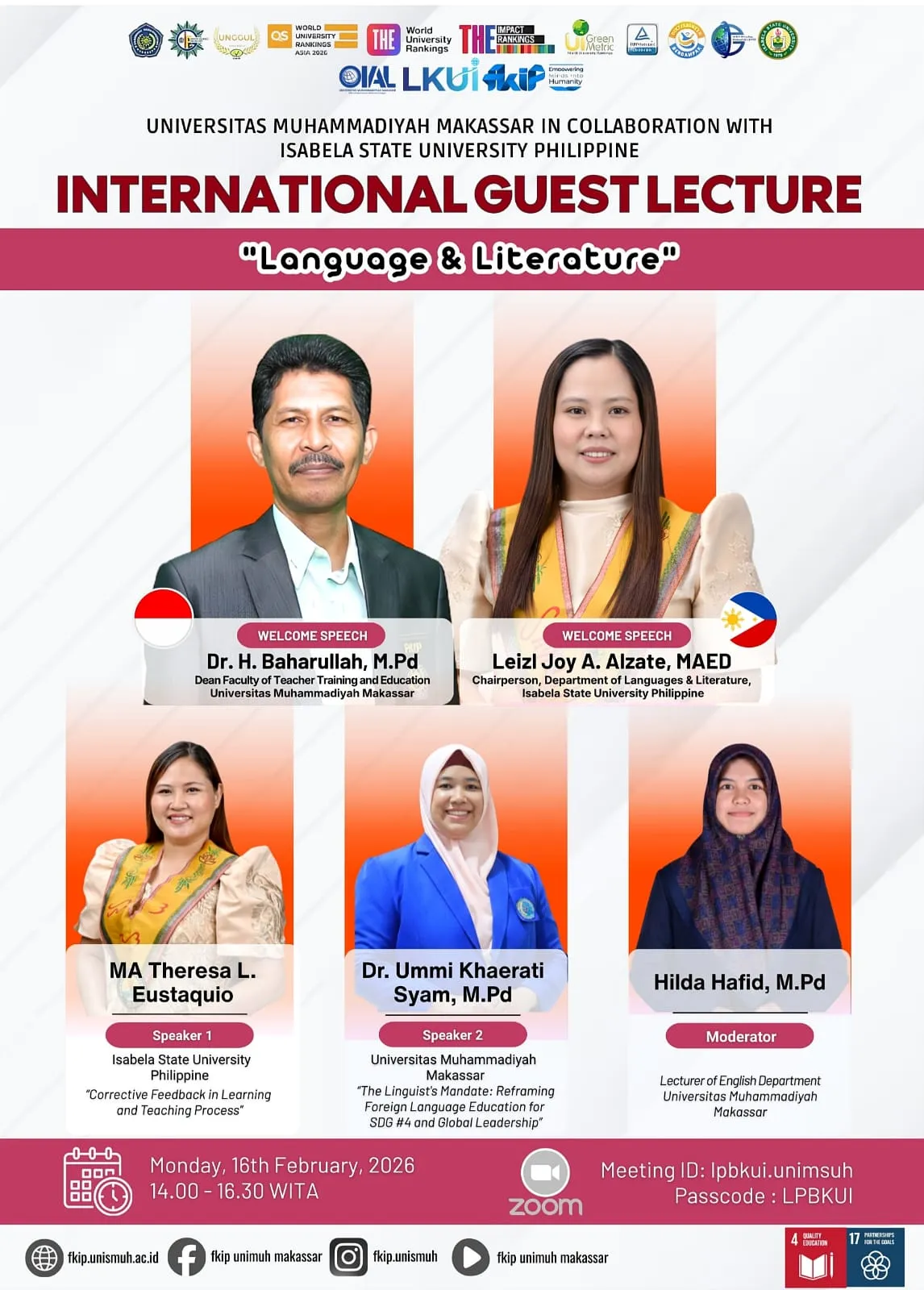 FKIP Unismuh Makassar Gelar Kuliah Tamu Internasional untuk Tingkatkan Kolaborasi Akademik