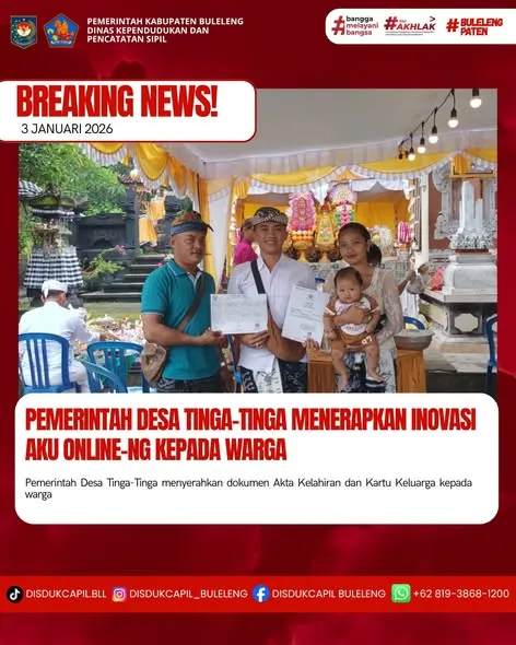 Desa Tinga-Tinga Luncurkan Layanan Dokumen Kependudukan Melalui Aplikasi Aku Online-NG