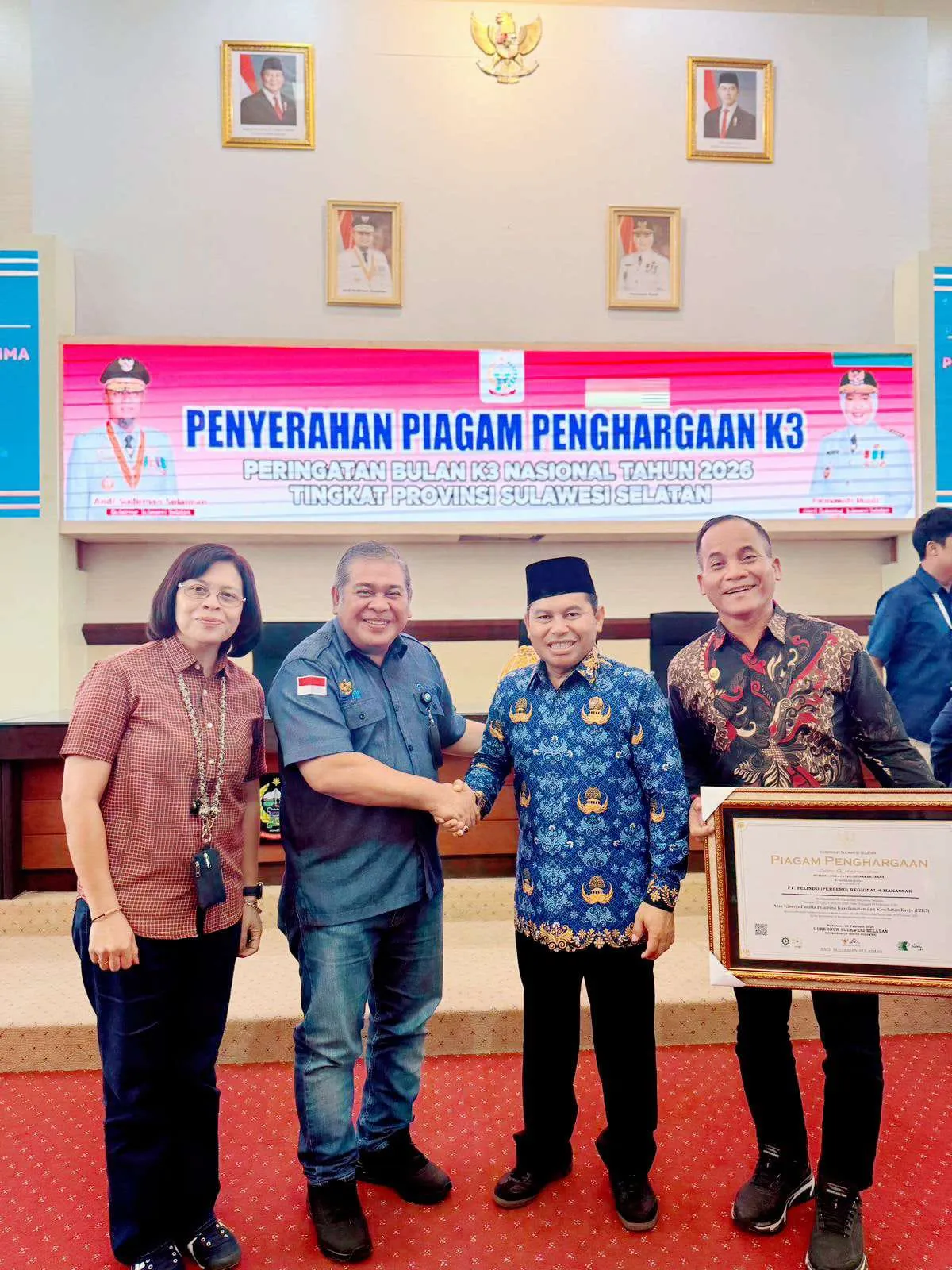 Pelindo Regional 4 Makassar Raih Lima Penghargaan K3 dari Pemprov Sulsel