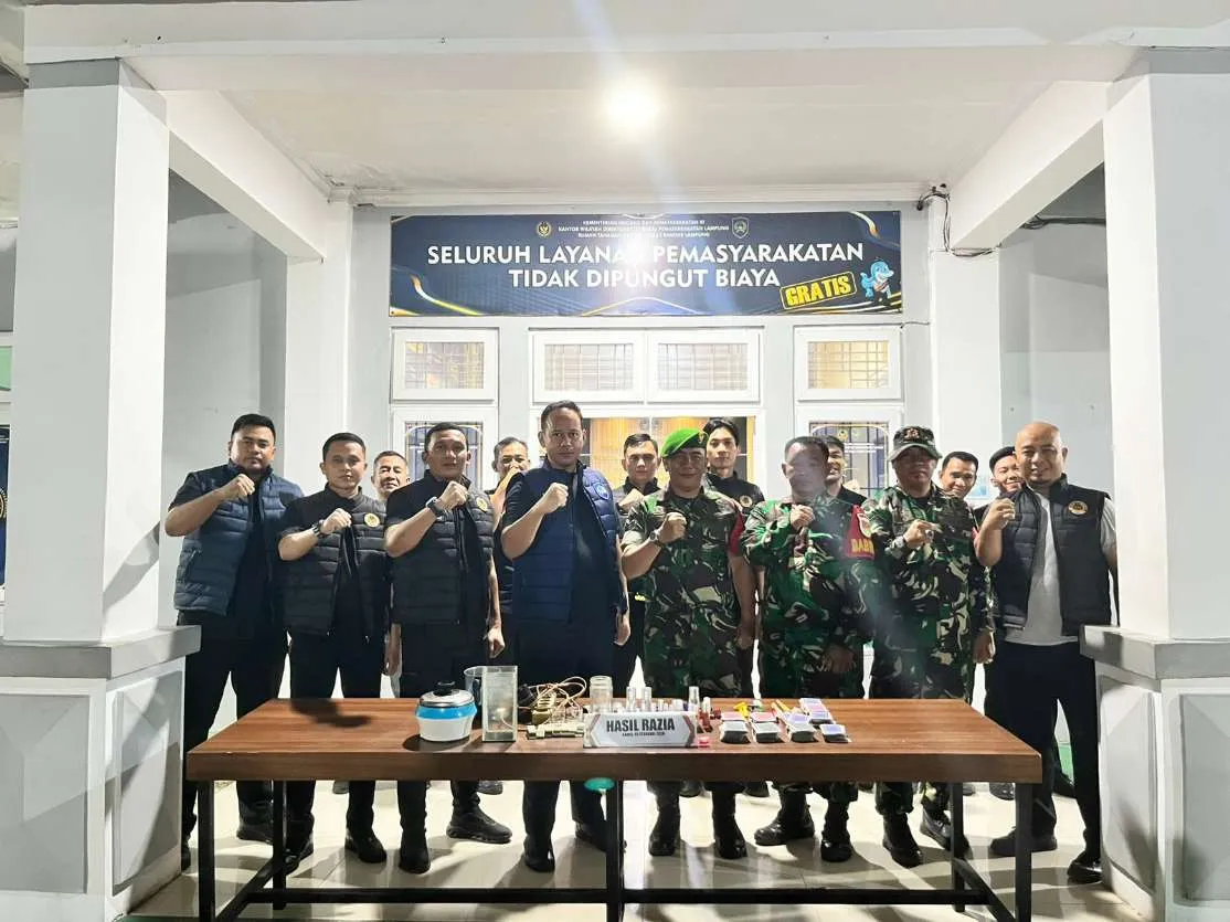 Rutan Kelas I Bandar Lampung Gelar Razia Insidentil untuk Tingkatkan Keamanan